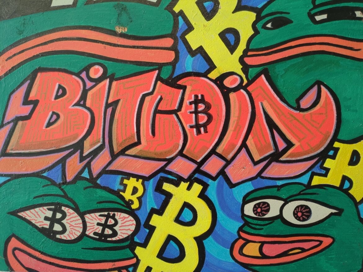 Bitcoin Graffiti Pepe - Akme
